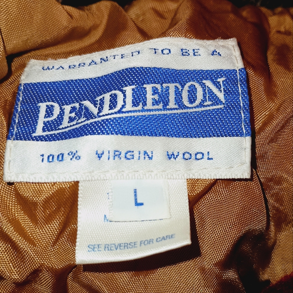 Pendleton Virgin Wool Plaid Jacket Size Large - image 3